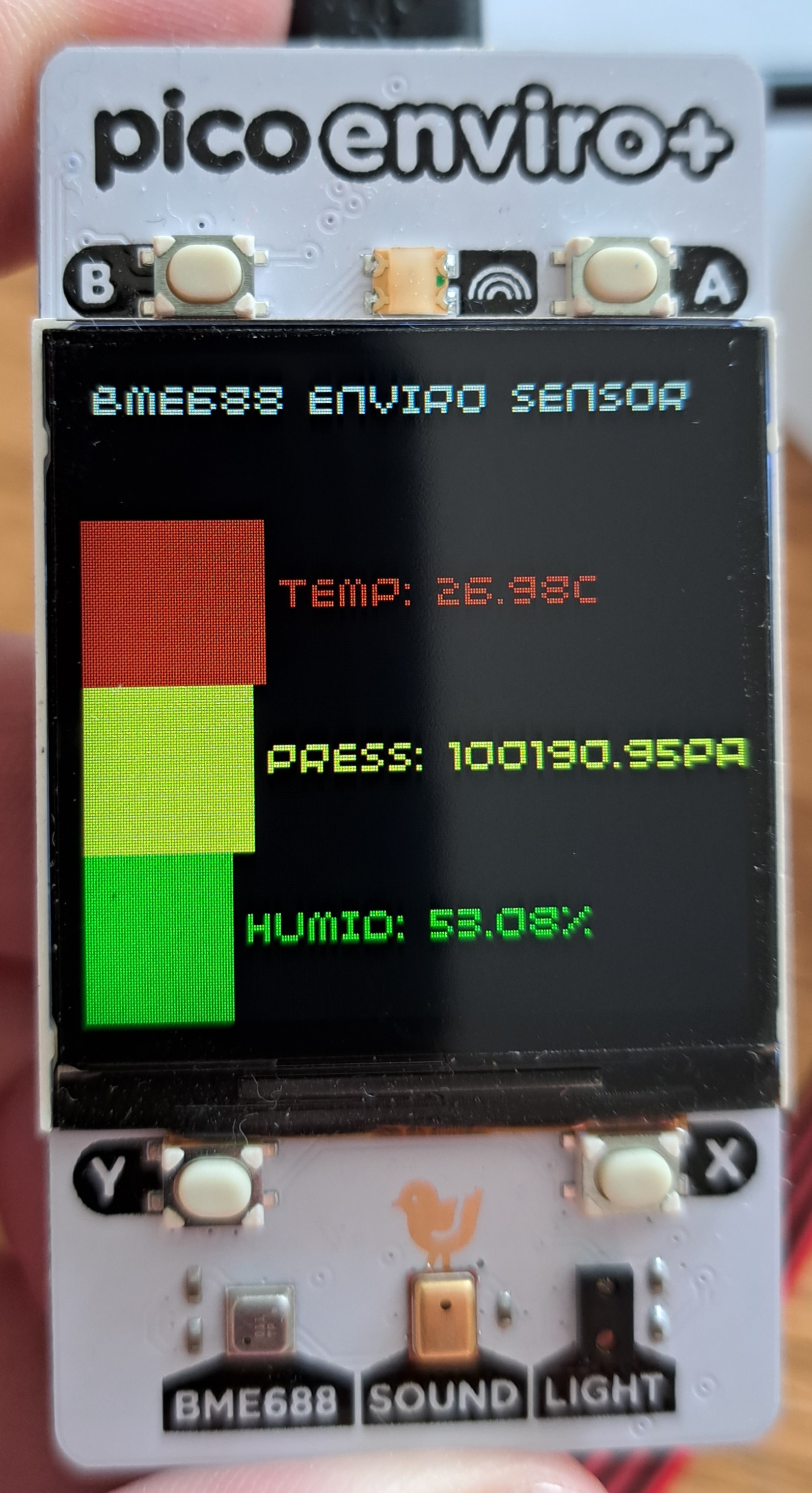 BME688 Sensor Data on Pico