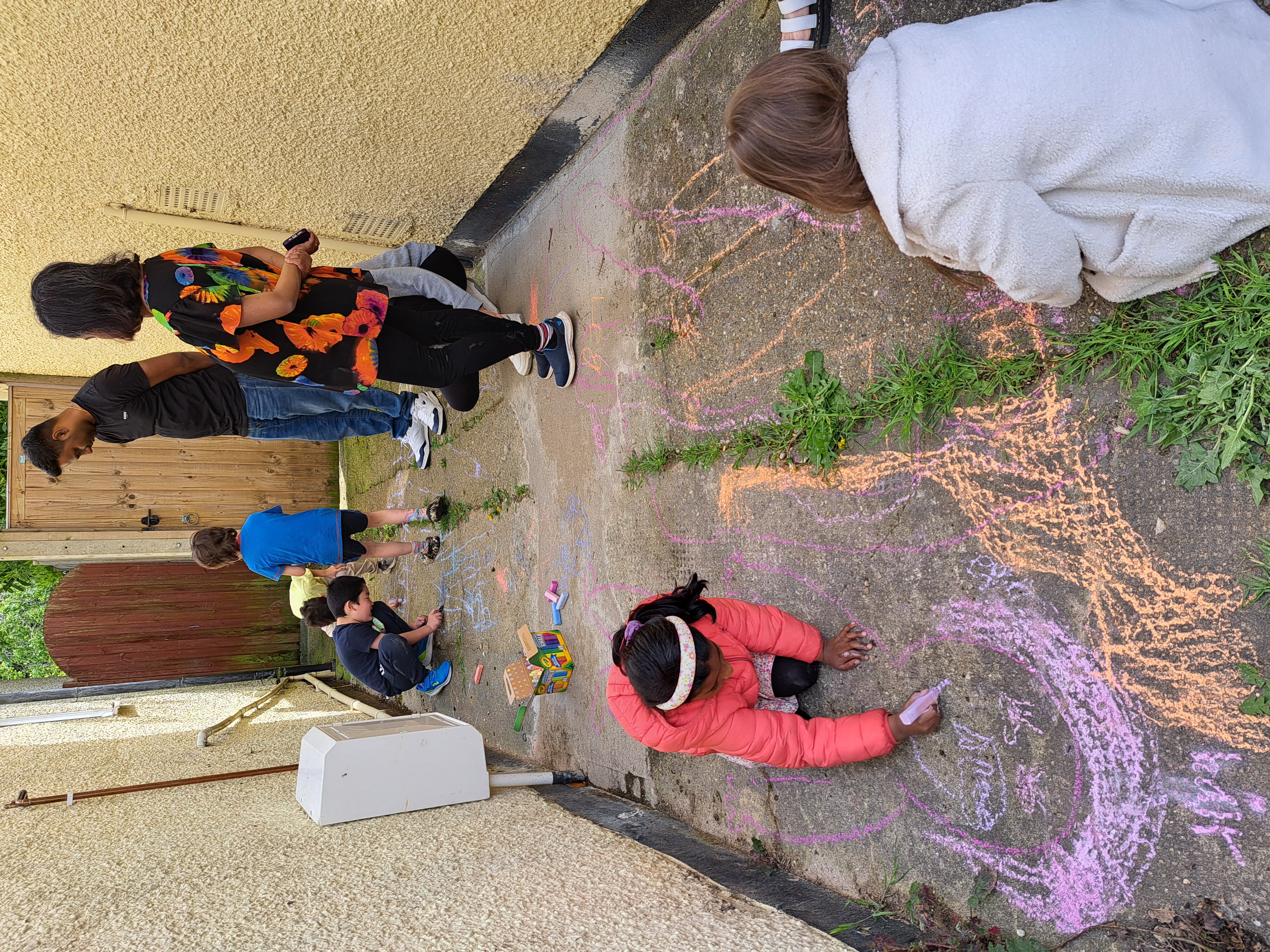 Labelling body parts in chalk