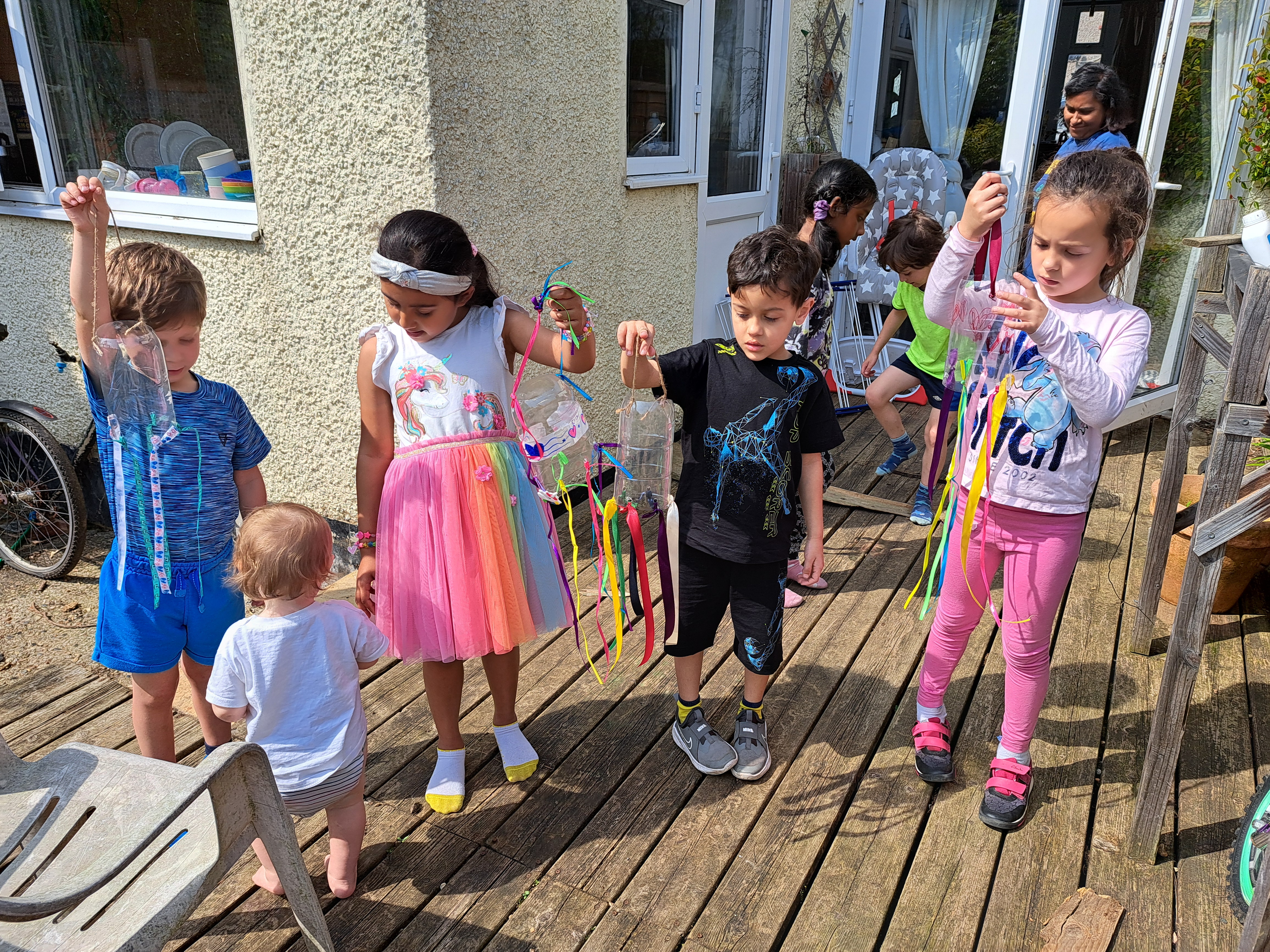 Showing off our wind socks