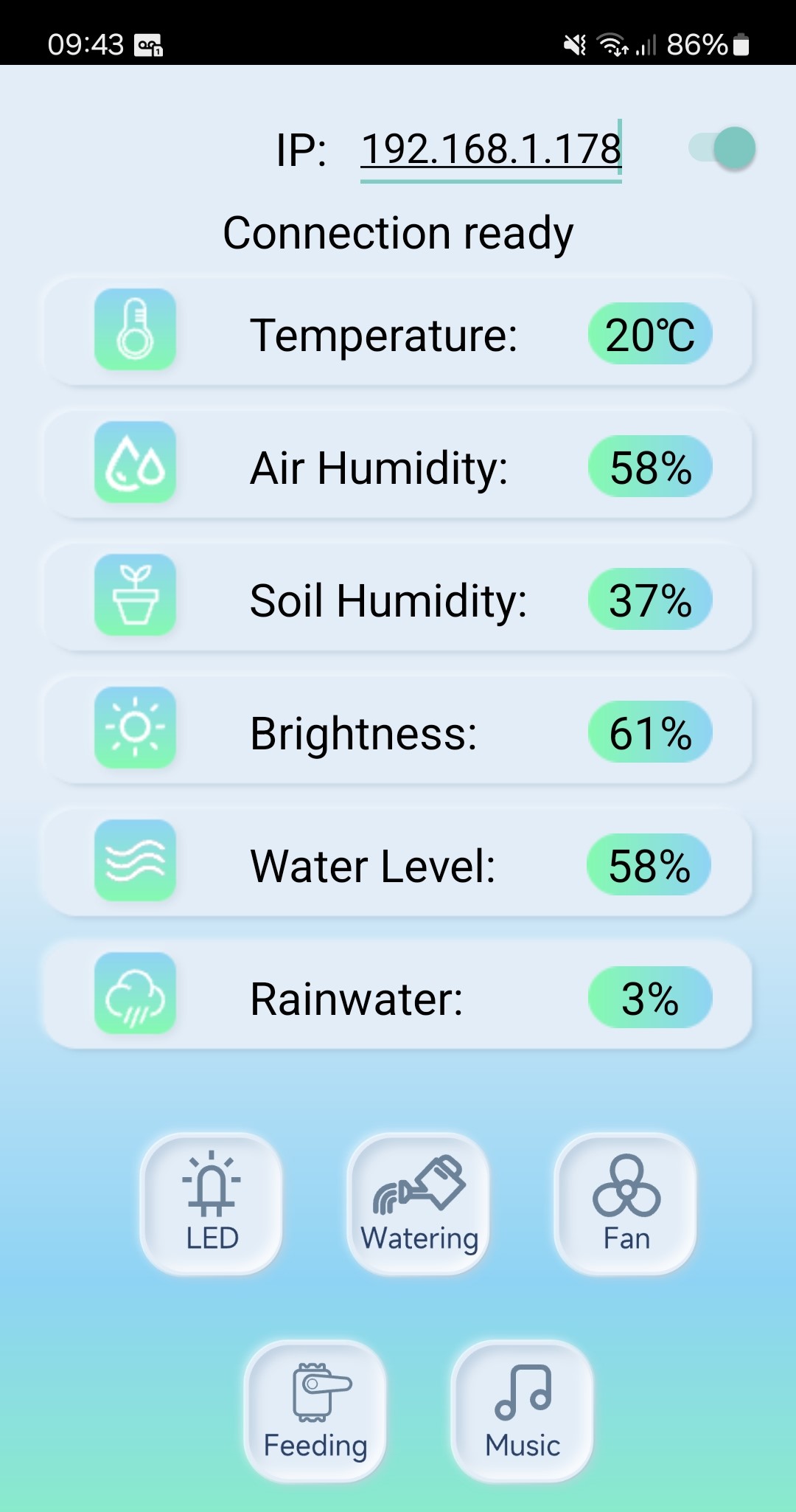 Soil Humidity Correct in App