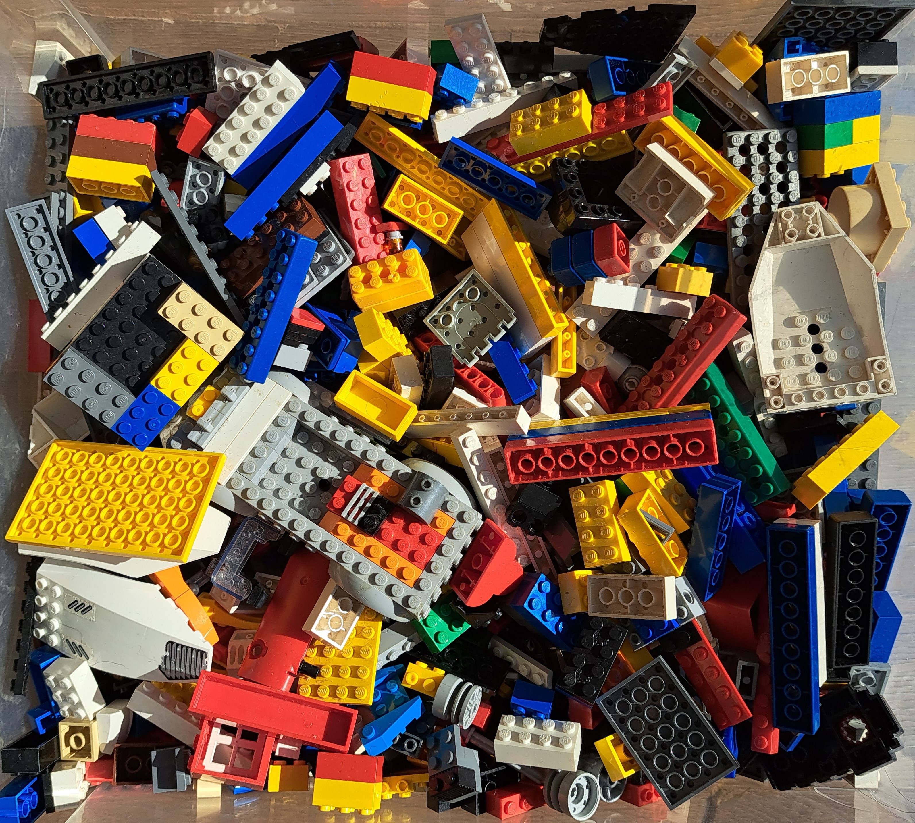 Box of Lego Pieces